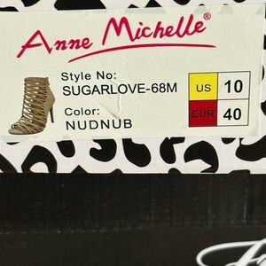 Anne Michelle Nude Strappy Heeled Sandal